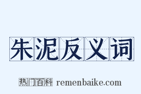 朱泥反义词是什么意思的图片